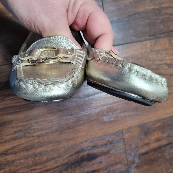 Lauren Ralph Lauren Metallic Leather Cadance Driving Loafers size 5.5 - Picture 5 of 10
